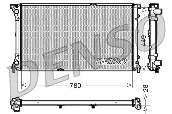 Радиатор системы охлаждения DENSO DRM23098