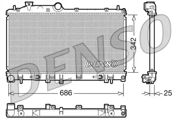 DRM36005 DENSO Радиатор системы охлаждения