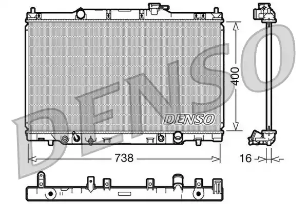 Радиатор системы охлаждения DENSO DRM40013