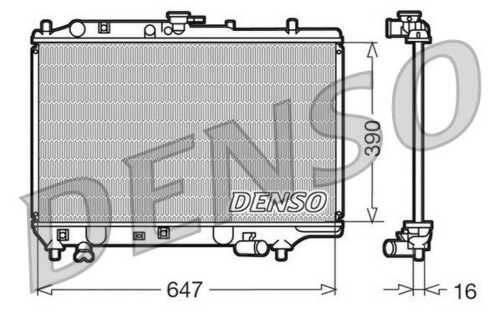 Радиатор системы охлаждения DENSO DRM44006