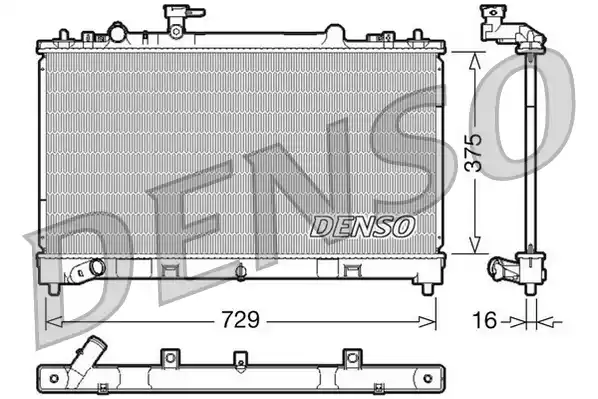 Радиатор охлаждения двигателя DENSO DRM44023