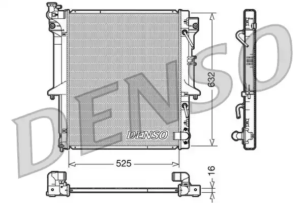 Радиатор системы охлаждения DENSO DRM45018