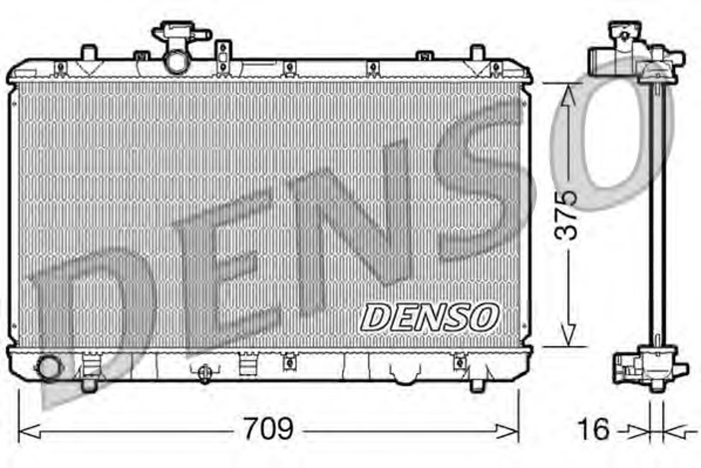 Радиатор системы охлаждения DENSO DRM47023