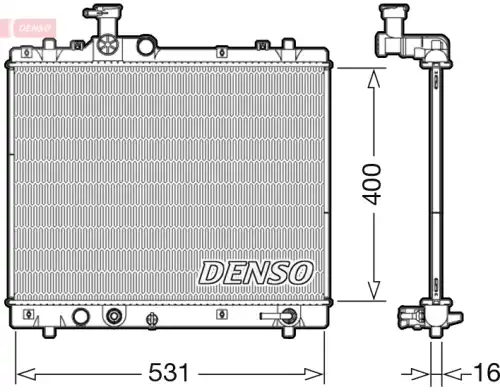 Радиатор охлаждения двигателя DENSO DRM47035