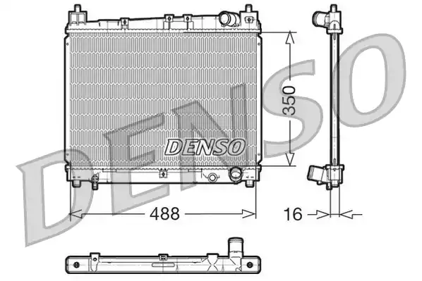 Радиатор системы охлаждения DENSO DRM50006