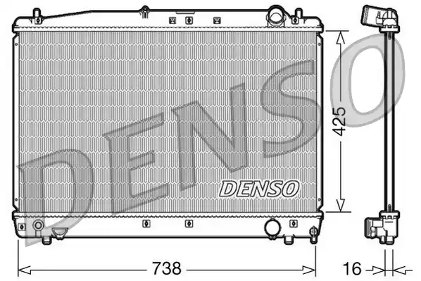 Радиатор охлаждение двигателя DENSO DRM50033