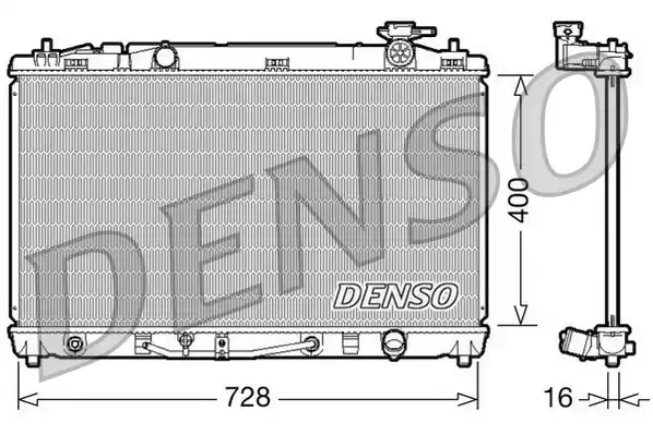 Радиатор системы охлаждения DENSO DRM50042