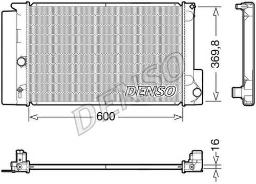 Радиатор охлаждения двигателя DENSO DRM50126