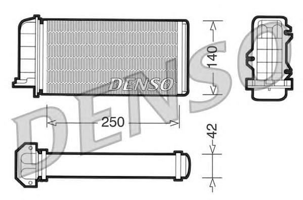 Радиатор отопителя DENSO DRR09002