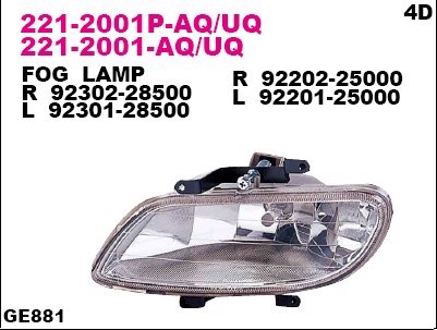 Фара противотуманная DEPO 221-2001L-UQ