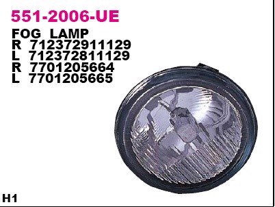 Фара противотуманная DEPO 551-2006L-UE