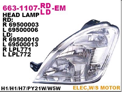 Фара DEPO 663-1107L-LD-EM