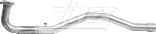 Труба глушителя приемная с гофрой d78 l1310 квадр. фланец DINEX 29174