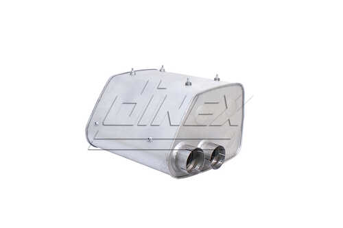 Din49376 резонатор (бочка) глушителя трапец. вход и выход с одного торца DINEX 49376