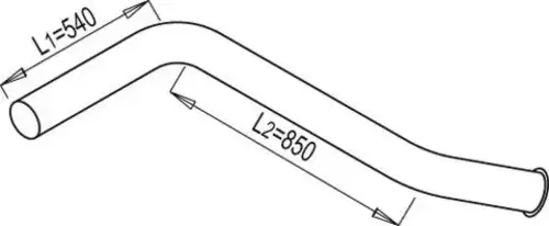 Din68655 труба глушителя задняя d114 2-изг DINEX 68655