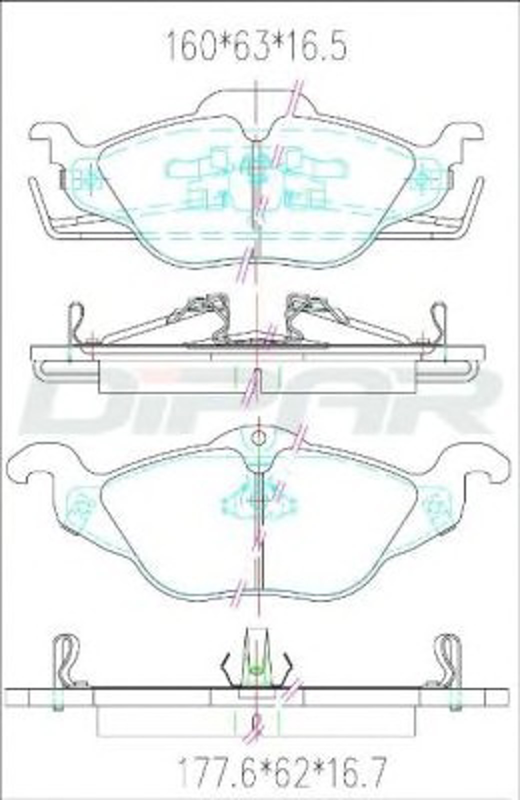 DFB3202 DITAS Колодки тормозные дисковые