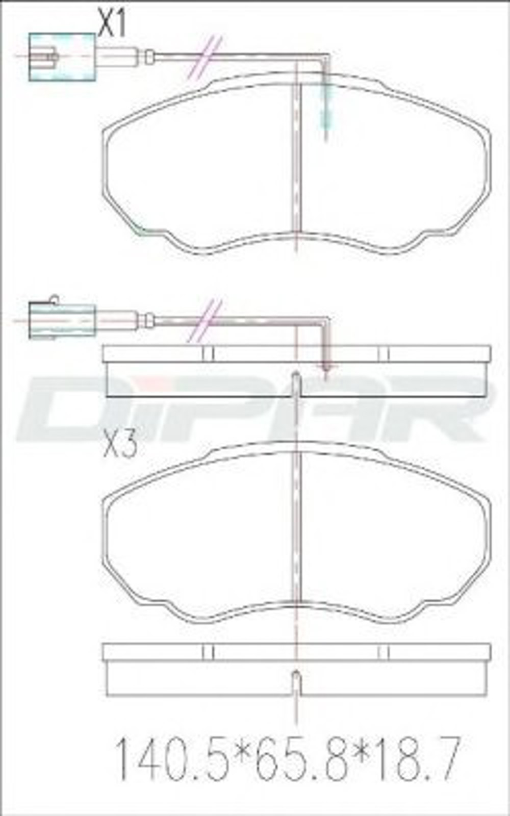 DFB3534 DITAS Комплект тормозных колодок, дисковый тормоз