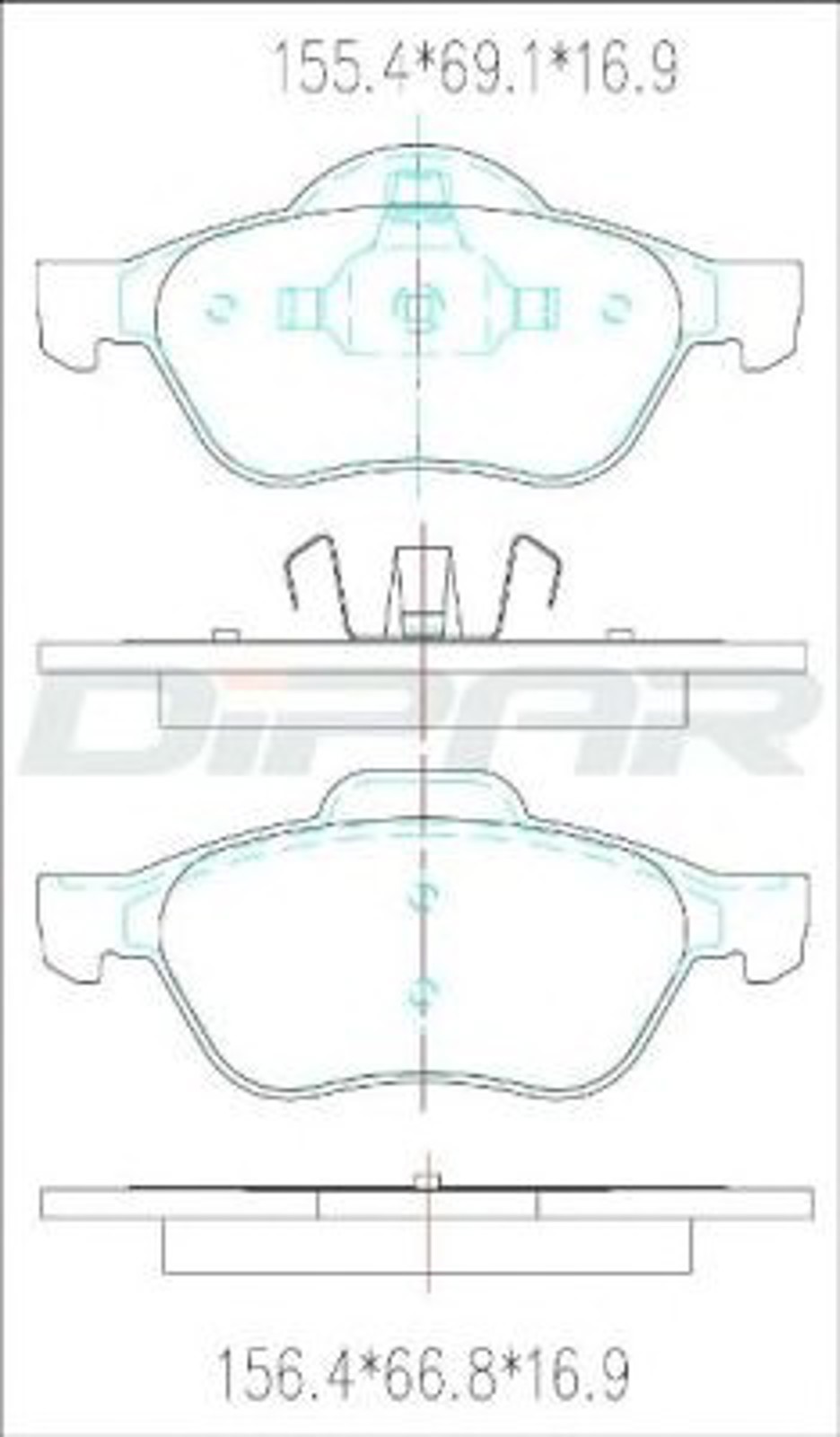 DFB3874 DITAS Колодки тормозные дисковые