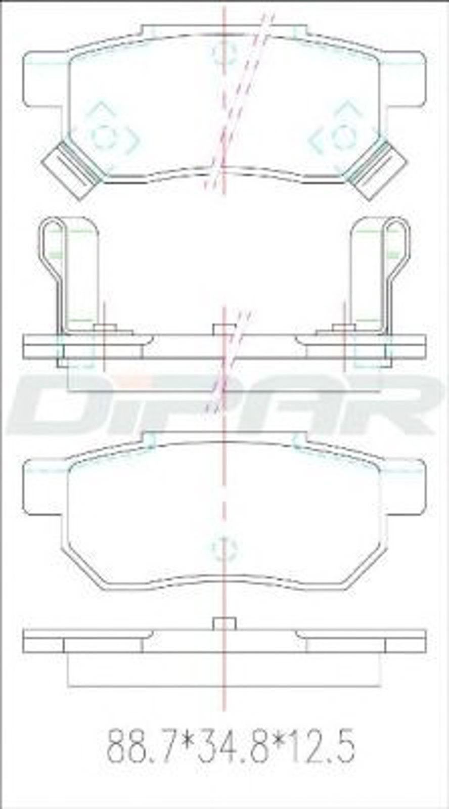 DFB5215 DITAS Комплект тормозных колодок, дисковый тормоз