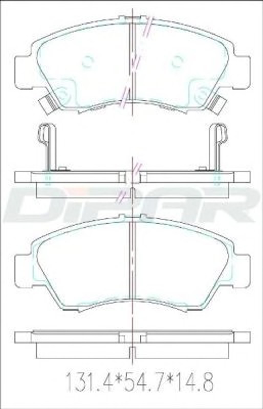 DFB5242 DITAS Комплект тормозных колодок, дисковый тормоз