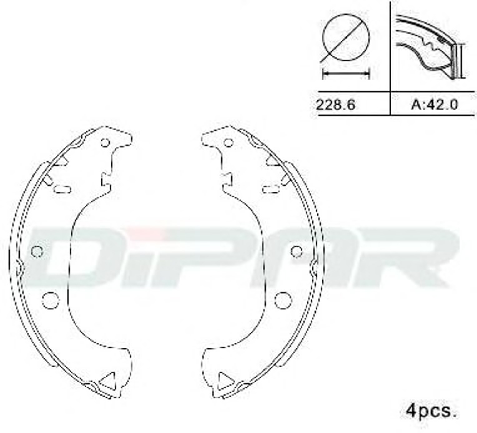 DPB1024 DITAS Колодки тормозные барабанные