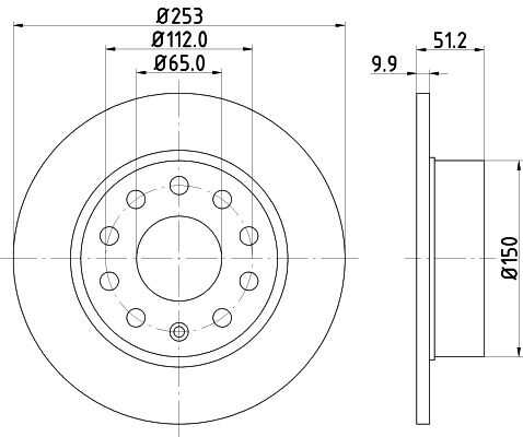 Диск тормозной DON PCD10012