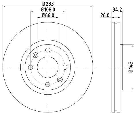 Диск тормозной DON PCD10112