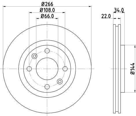 Диск тормозной DON PCD10142