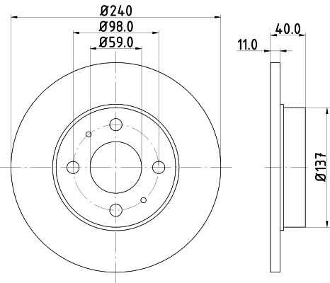Диск тормозной DON PCD10172
