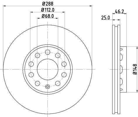 Диск тормозной DON PCD10192