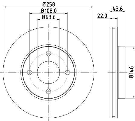 Диск тормозной DON PCD10202