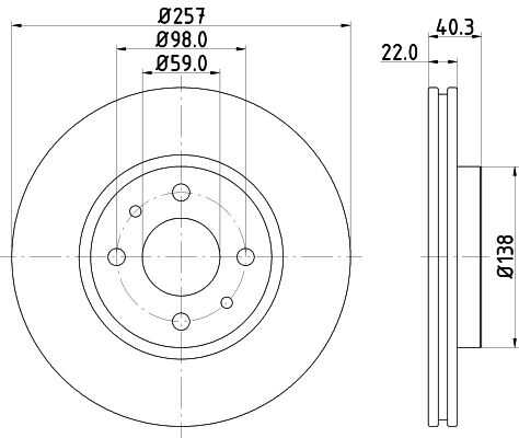 Диск тормозной DON PCD10412