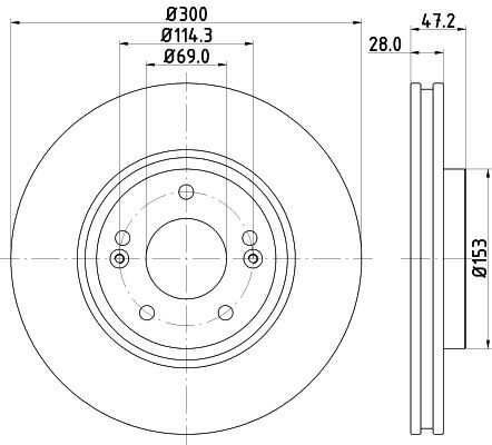 Диск тормозной DON PCD10422