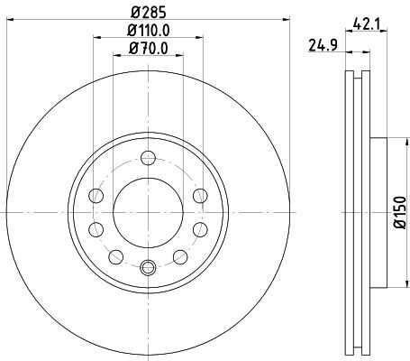 Диск тормозной DON PCD10452