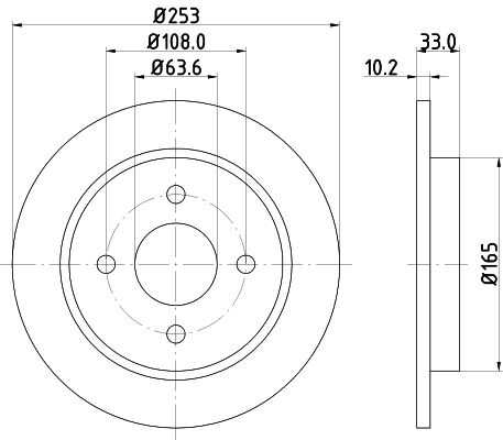 Диск тормозной DON PCD10722
