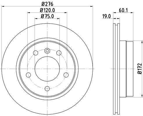 Диск тормозной DON PCD10752