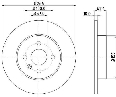 Диск тормозной DON PCD10782