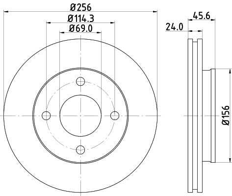 Диск тормозной DON PCD11282