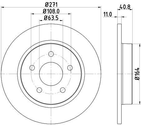 Диск тормозной DON PCD11322