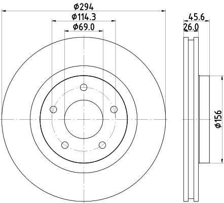 Диск тормозной DON PCD11502