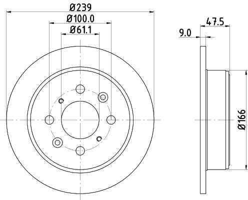 Диск тормозной DON PCD11642