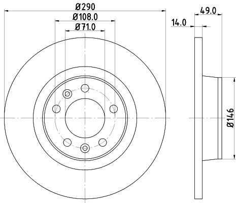 Диск тормозной DON PCD11782