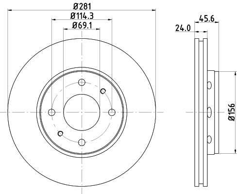 Диск тормозной DON PCD11932