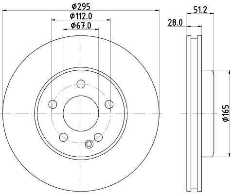 Диск тормозной DON PCD12232