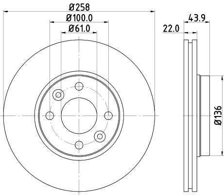 Диск тормозной DON PCD12242