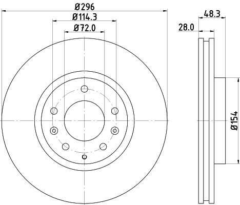 Диск тормозной DON PCD12322