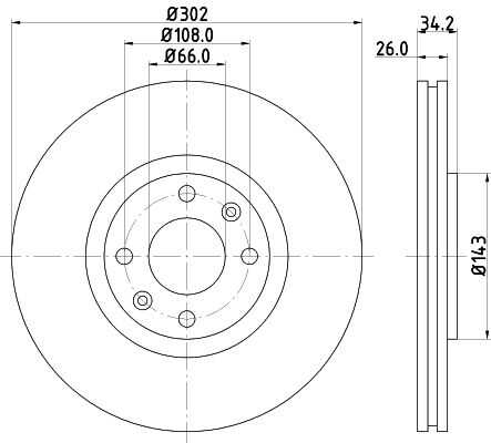 Диск тормозной DON PCD12462