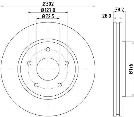 Диск тормозной DON PCD12532