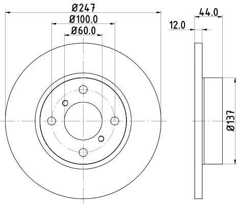 Диск тормозной DON PCD12682