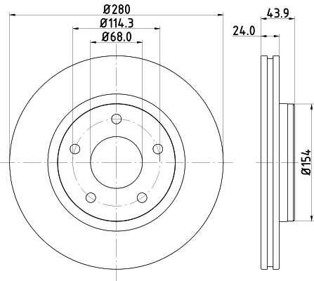 Диск тормозной DON PCD12712